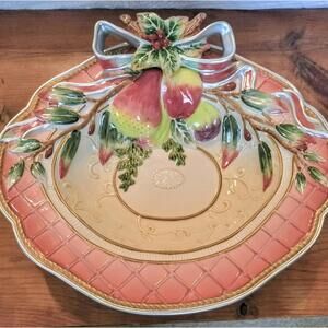 Vintage FItz & Floyd Classic “ENCHANTED HOLIDAY" 11.5'' Serving Bowl